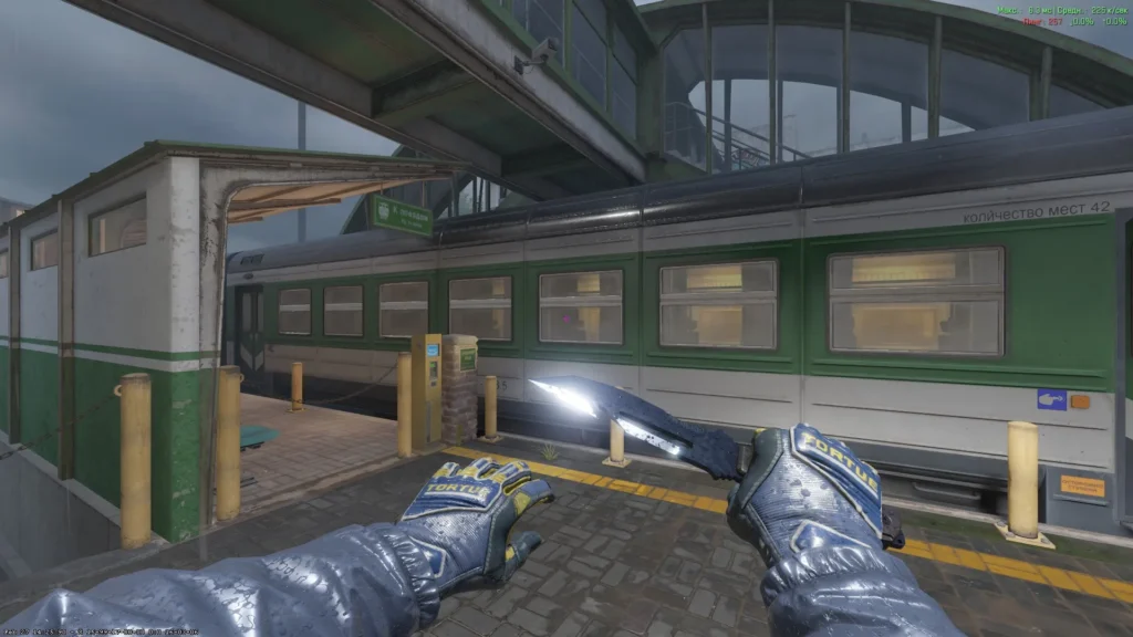 Survival Knife | Blue Steel + Specialist Gloves | Field Agent