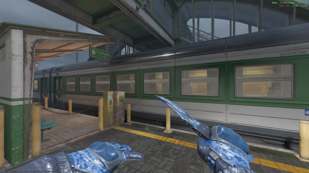 Falchion Knife | Bright Water + Moto Gloves | Polygon