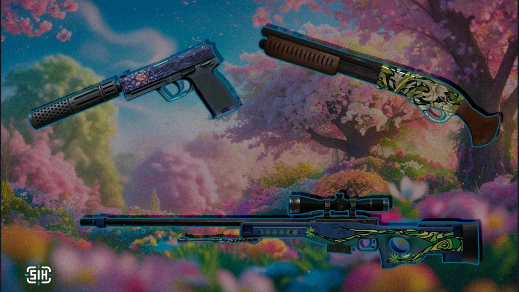 Plant and Flower Skins in CS2. Welcome Spring and Add Bright Colors of Awakening Nature to Your Inventory.